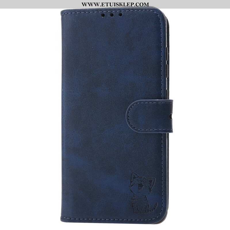 Etui Folio do Huawei P50 Pro Kotek Ze Sztucznej Skóry